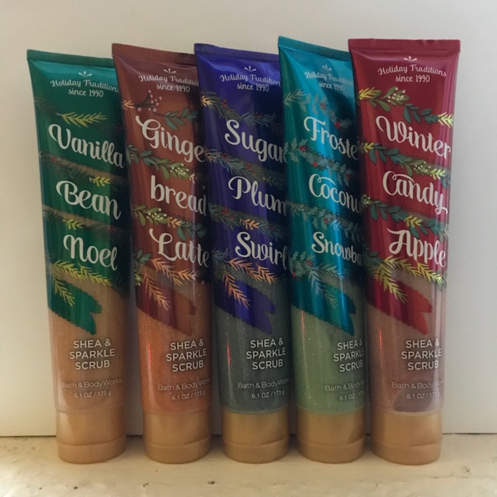 Bath and Body Works Christmas Scrubs Collection